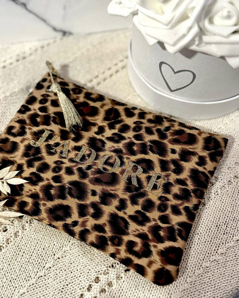Pochette j'adore léopard
