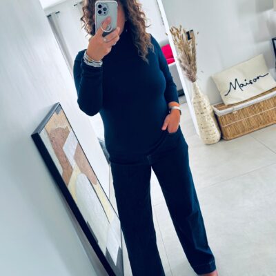 Pull Camelia bleu marine - Victoria Clothes