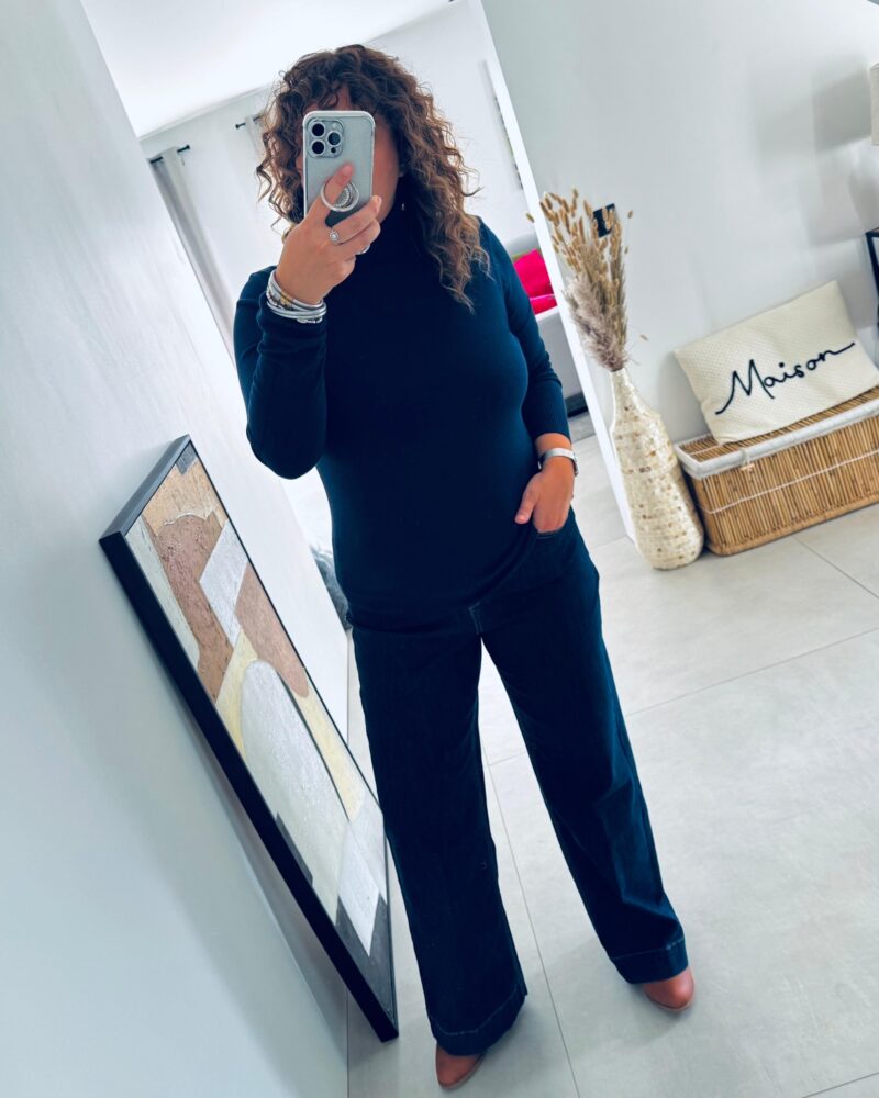 Pull Camelia bleu marine - Victoria Clothes