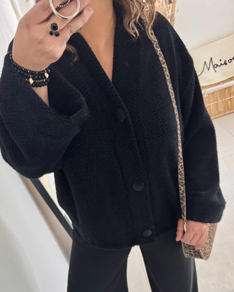 Veste Rapallo noire - Victoria Clothes