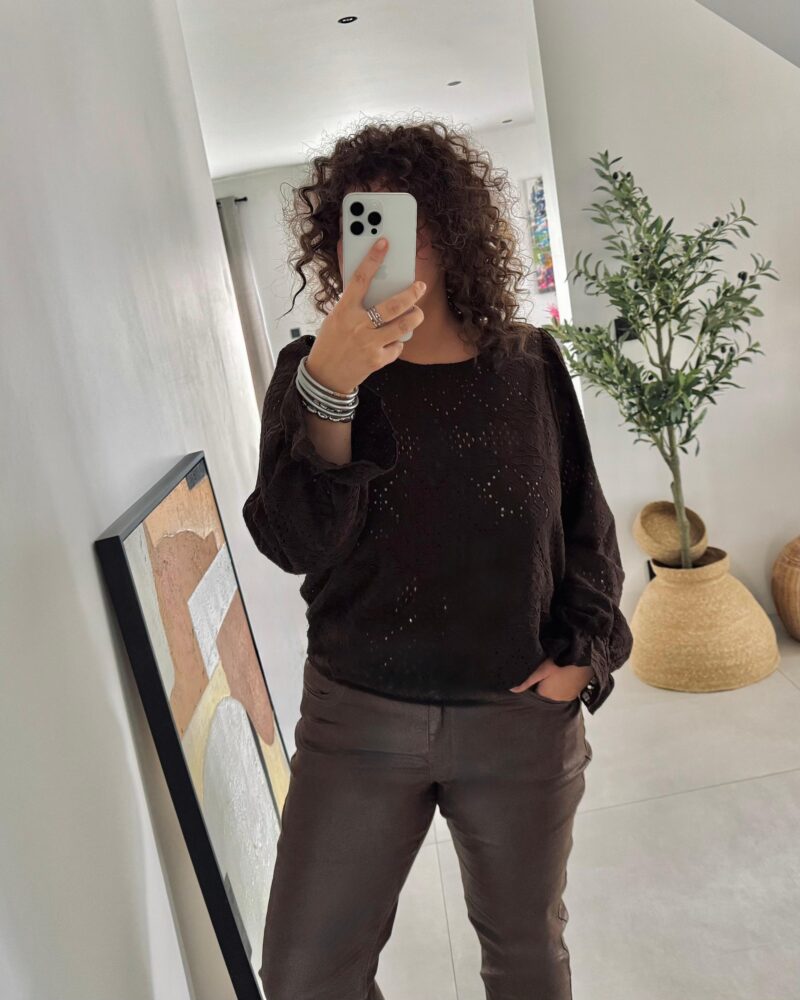 Blouse Ajour chocolat - Red Button