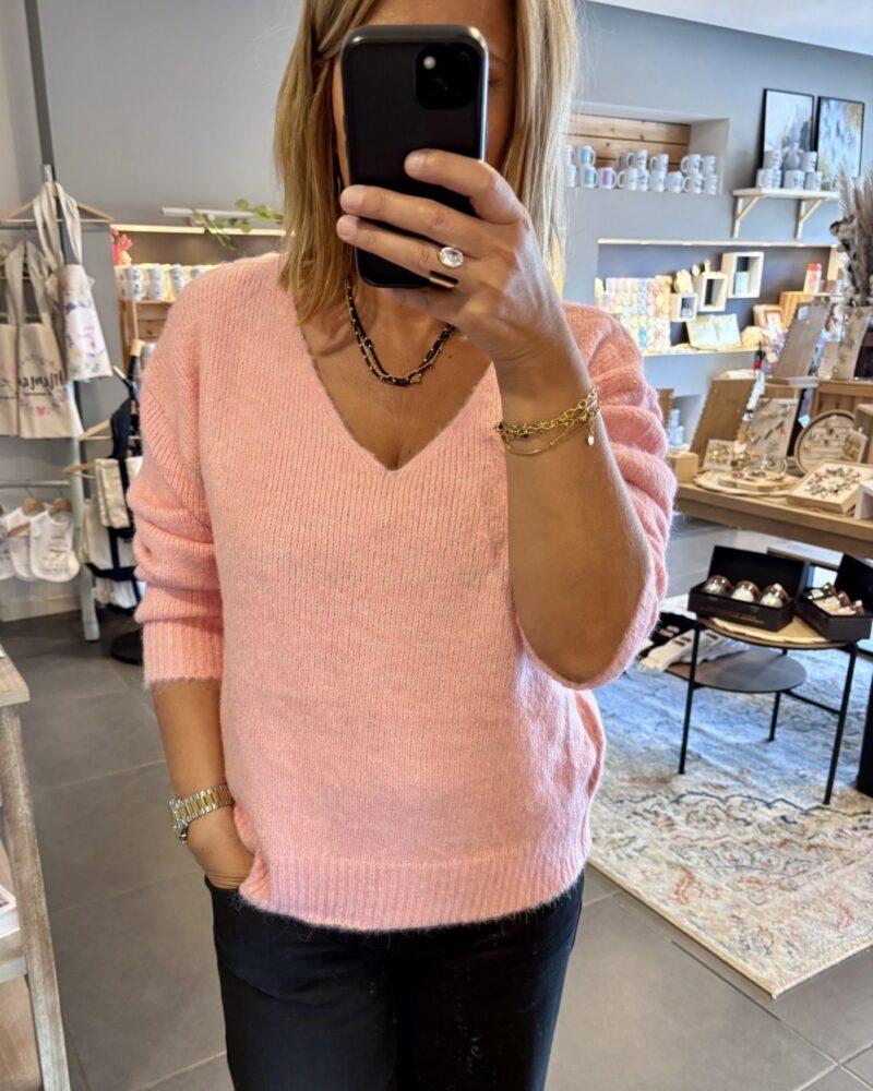 Pull Colette rose