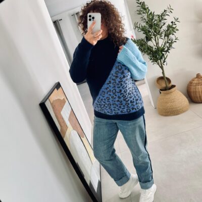 Pull Léo bleu