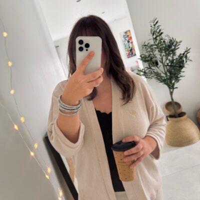 Gilet cocooning beige
