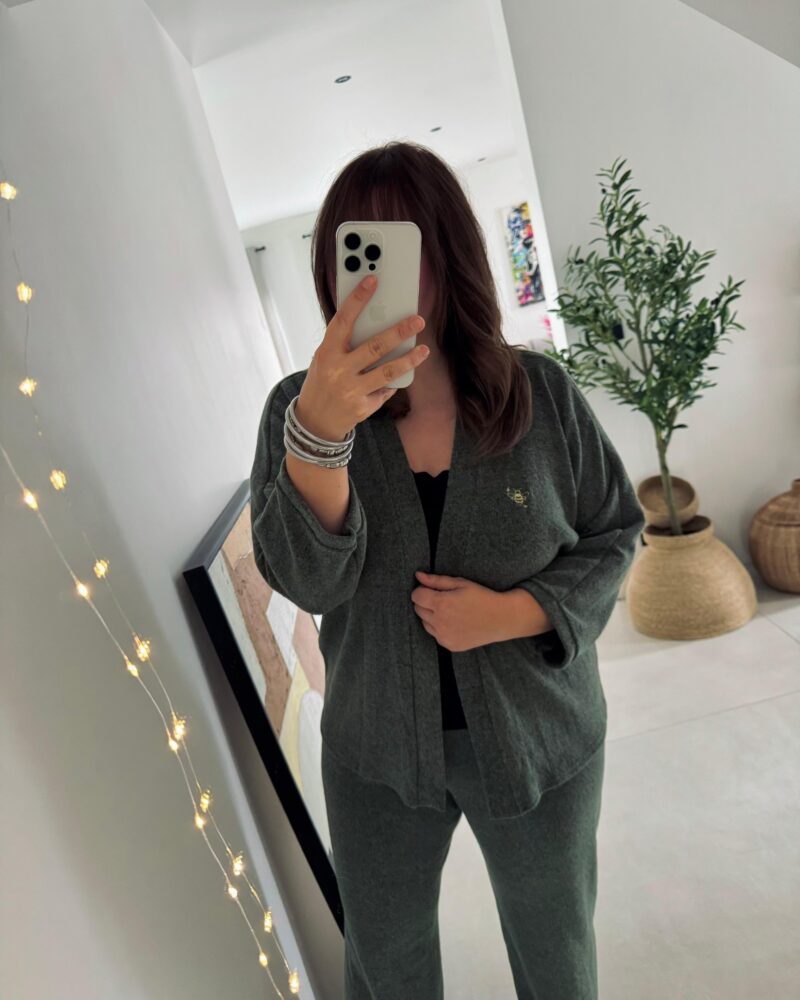 Gilet cocooning kaki
