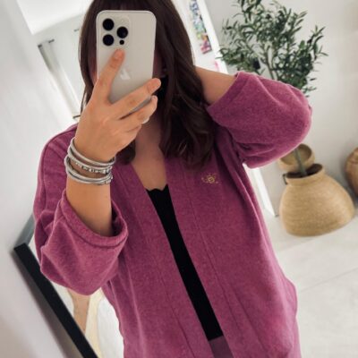 Gilet cocooning magenta