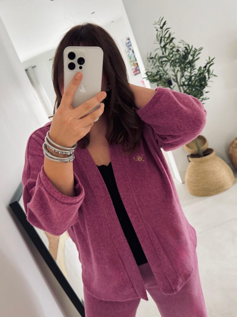 Gilet cocooning magenta
