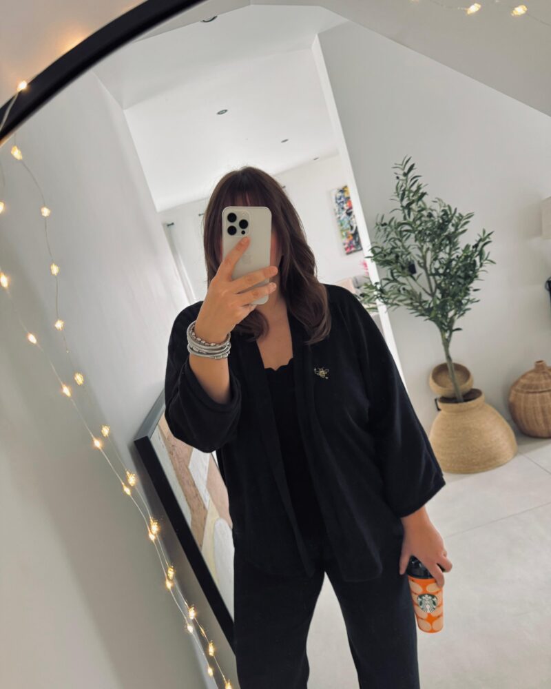 Gilet cocooning noir