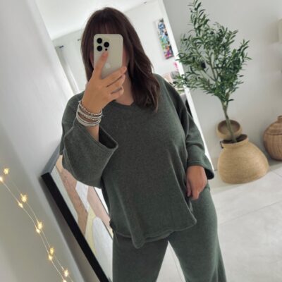 Ensemble cocooning kaki